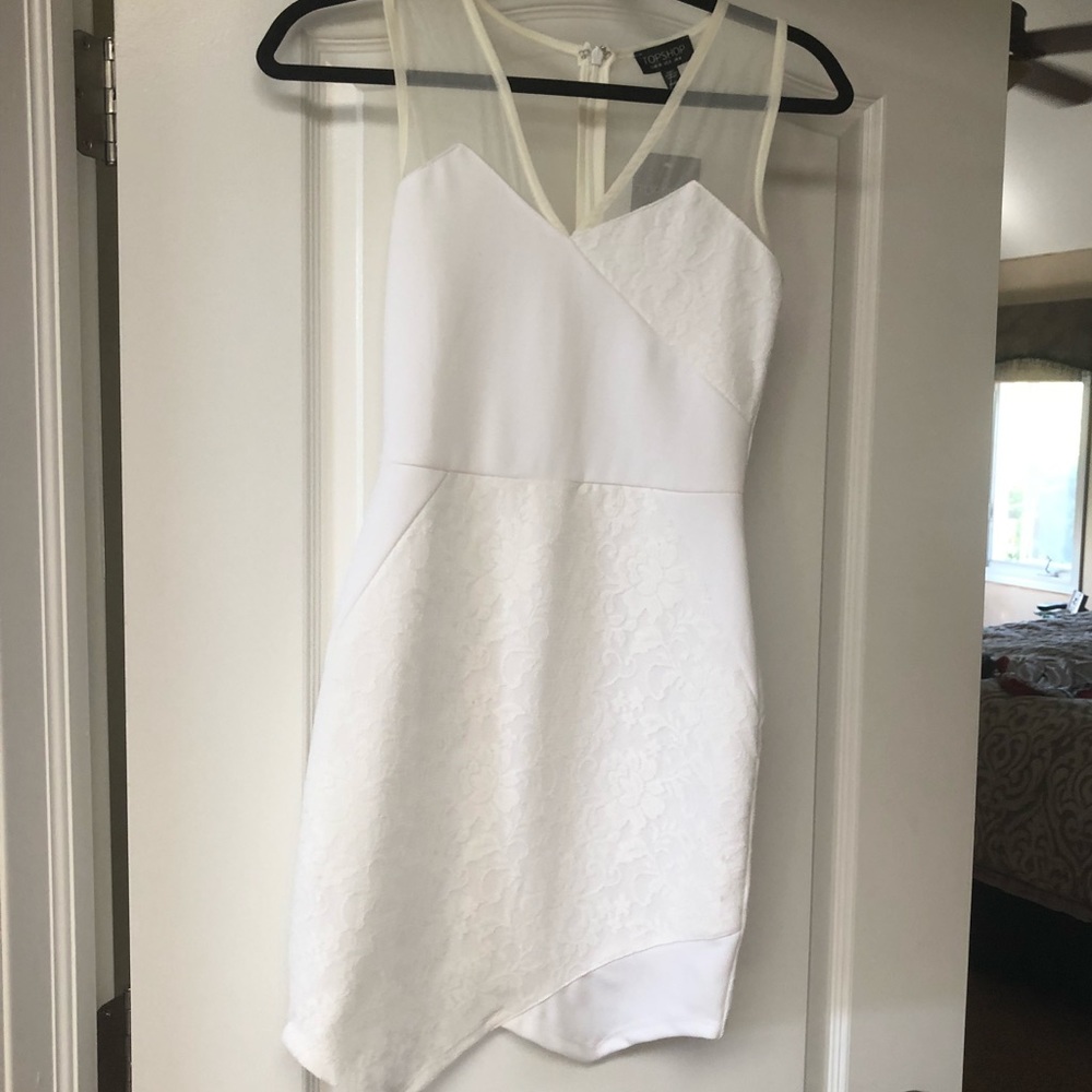 Top Shop White Mini Dress, Perfect for Graduation! - Picture 1 of 6